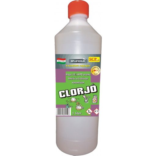 Clorjó fehérítő- és tisztítószer 1 liter, extra - 18% hypo-tartalom